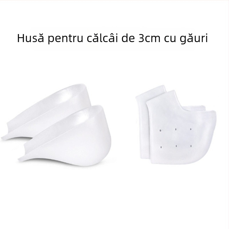 Talpă invizibilă din silicon pentru creșterea înălțimii – Înalțare călcâi, SEBS/TPR, potrivită pentru adidași, pantofi din piele și botine, brand Jiewen
