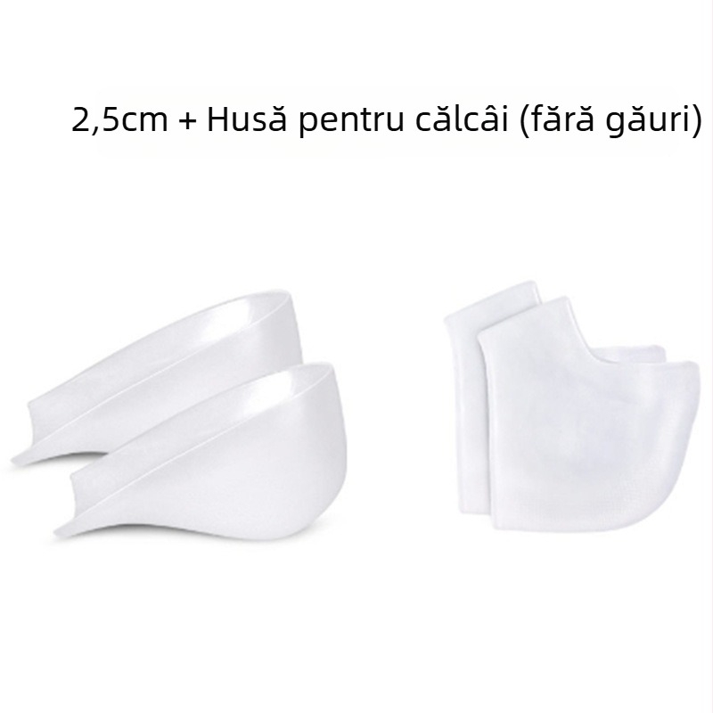 Talpă invizibilă din silicon pentru creșterea înălțimii – Înalțare călcâi, SEBS/TPR, potrivită pentru adidași, pantofi din piele și botine, brand Jiewen