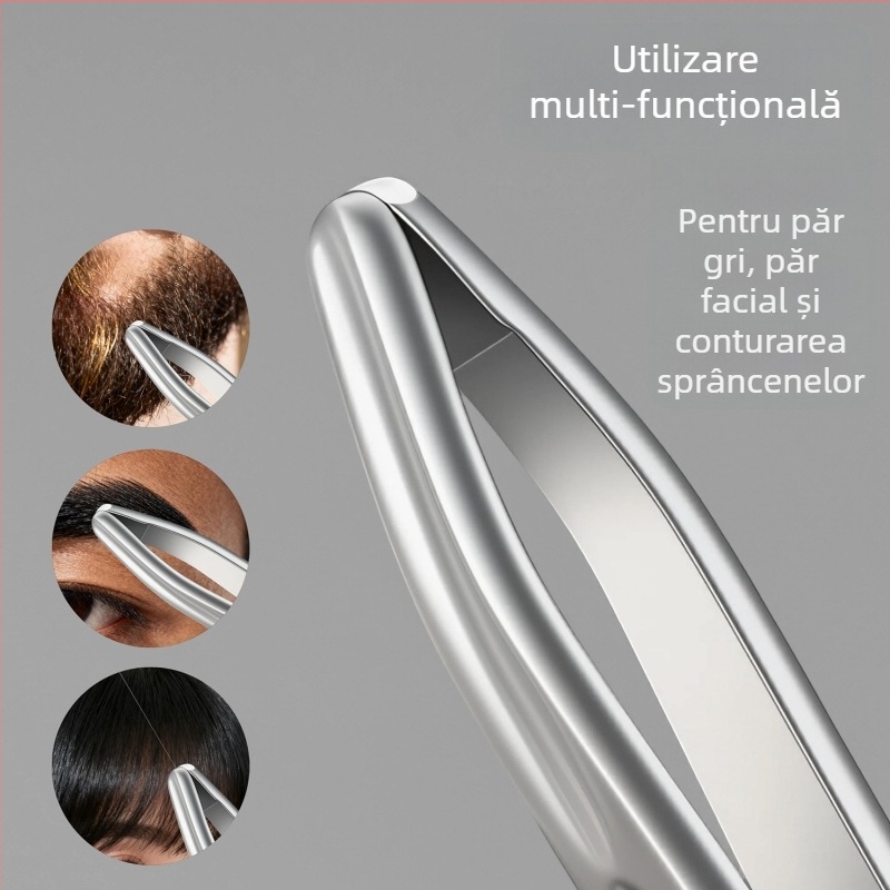 Clește pentru sprâncene din oțel inoxidabil, precizie pentru formarea sprâncenelor și îndepărtarea părului