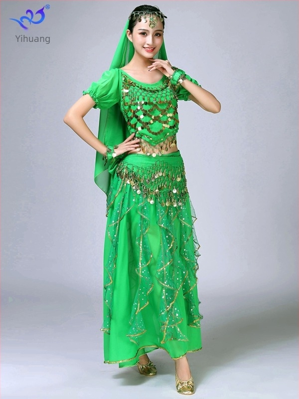 Rochie de dans pentru belly dance, cu paiete și ciucuri, din chiffon și poliester, brand Yihuang, pentru femei, primăvara 2023