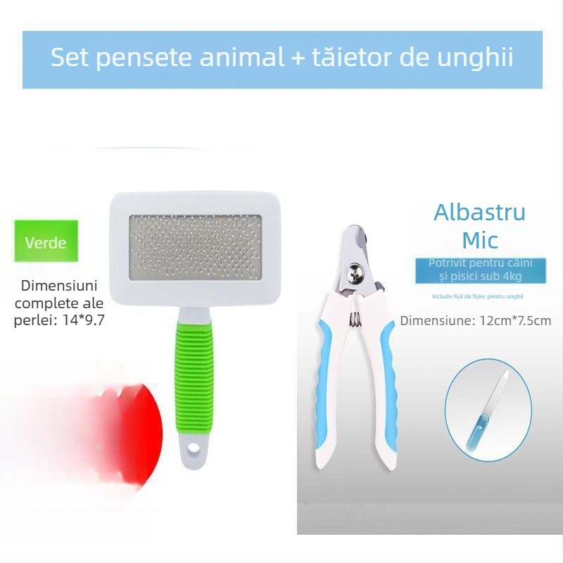 Pieptene pentru păr de câine și curățare blană de pisică, unealtă de îngrijire a animalelor de companie, Brand: Altul, Material: Altul, Origine: Altă, Importat: Nu
