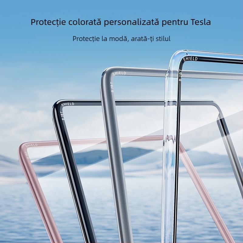 Protecție ecran din sticlă temperată pentru display-ul central Tesla Model 3/Y; personalizare disponibilă; imprimare logo posibil