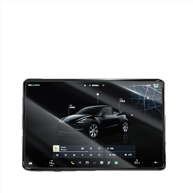 Protecție ecran din sticlă temperată pentru display-ul central Tesla Model 3/Y; personalizare disponibilă; imprimare logo posibil