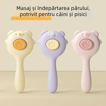 Pieptene pentru îndepărtarea părului la pisici și câini — eliminare cu un singur clic, aparat de masaj, material PP, Brand Awesome