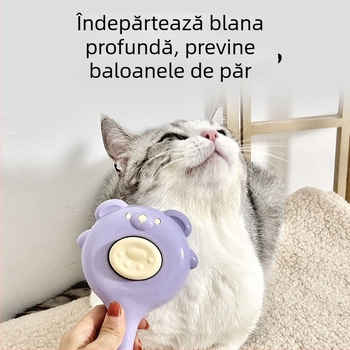 Pieptene pentru îndepărtarea părului la pisici și câini — eliminare cu un singur clic, aparat de masaj, material PP, Brand Awesome