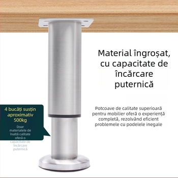 Picioare rotunde reglabile din aluminiu pentru mobilier – aliaj de aluminiu, Golden aoding, model 35 sus-jos, finisaj mat, stil modern minimalist