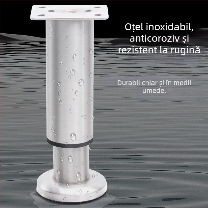 Picioare rotunde reglabile din aluminiu pentru mobilier – aliaj de aluminiu, Golden aoding, model 35 sus-jos, finisaj mat, stil modern minimalist