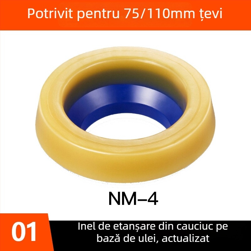 Inel de etanșare pentru flanșă de WC, din ABS, anti-odor, universal, îngroșat