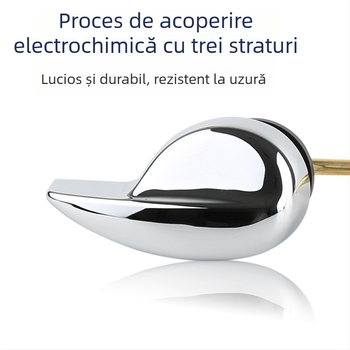 Mâner acționare pentru spălarea toaletei – cupru și aliaj de zinc, acționare prin apăsare, stil minimalist, prelucrare prin ștanțare, YJLEON