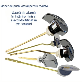 Mâner acționare pentru spălarea toaletei – cupru și aliaj de zinc, acționare prin apăsare, stil minimalist, prelucrare prin ștanțare, YJLEON