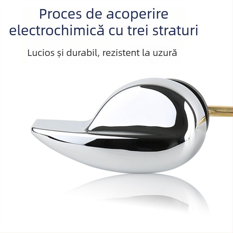 Mâner acționare pentru spălarea toaletei – cupru și aliaj de zinc, acționare prin apăsare, stil minimalist, prelucrare prin ștanțare, YJLEON