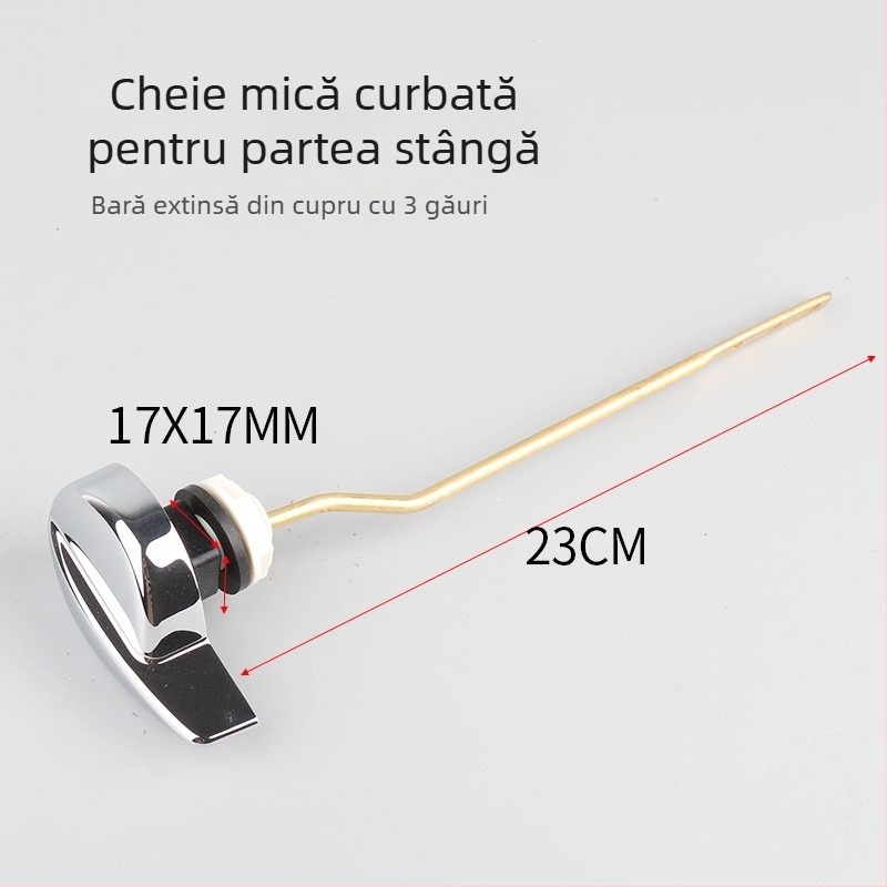 Mâner acționare pentru spălarea toaletei – cupru și aliaj de zinc, acționare prin apăsare, stil minimalist, prelucrare prin ștanțare, YJLEON