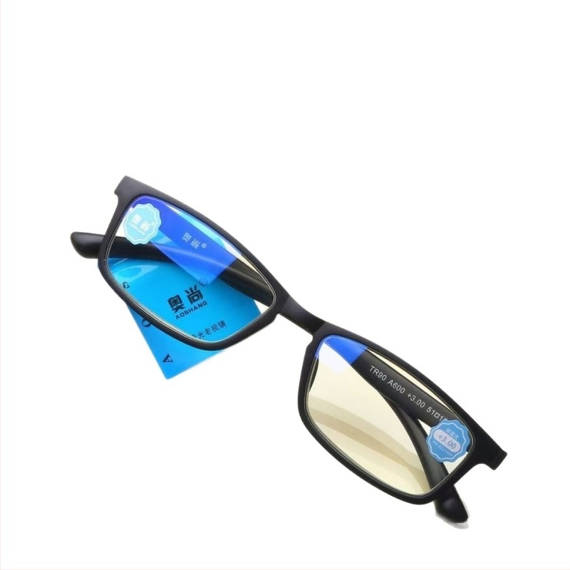 Ochelari de citit Aoshang, ultra-ușori, fără ramă, TR90, anti-blue light, formă rotundă, unisex