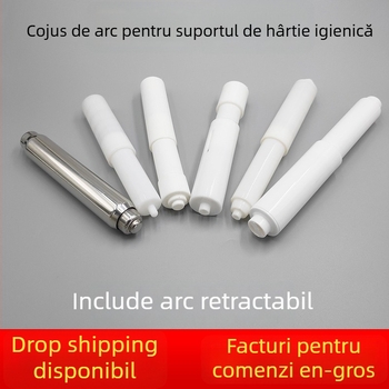 Suport hârtie igienică pentru baie, design încastrat, material PP, stil modern minimalist