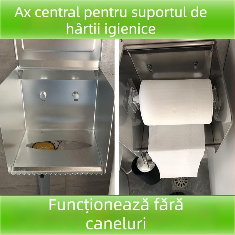 Suport hârtie igienică pentru baie, design încastrat, material PP, stil modern minimalist