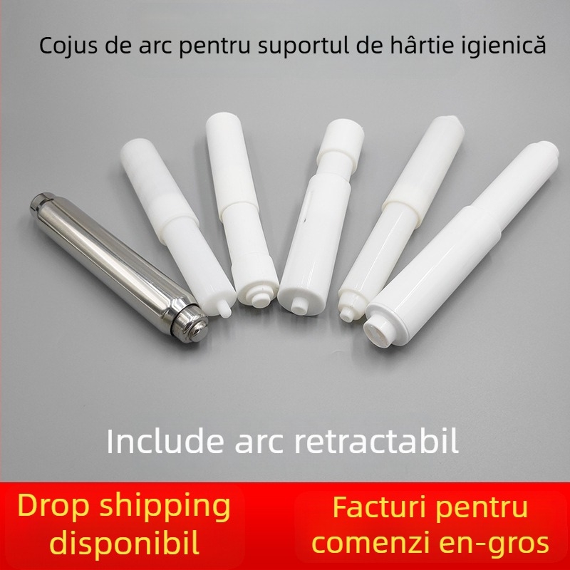 Suport hârtie igienică pentru baie, design încastrat, material PP, stil modern minimalist