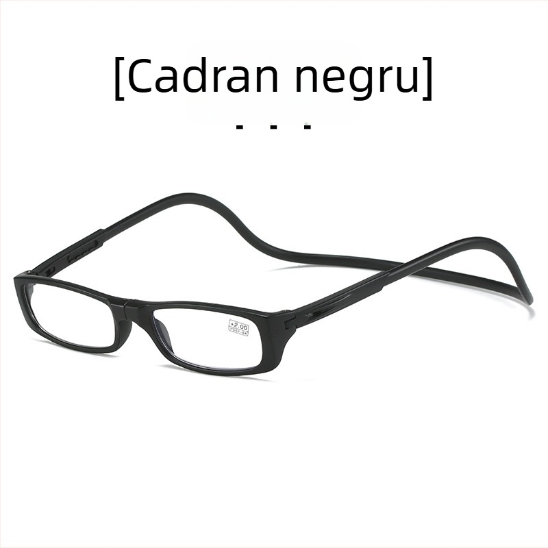 Ochelari de lectură magnetici pliați, Model 040, Ramă PC, Lentile din rășină, Ramă completă, pentru vârstnici