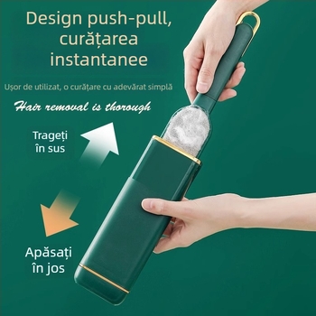 Perie electrostatică de îndepărtare a părului cu capac — plastic, stil modern minimalist, lansare primăvara 2021, pentru haine, lenjerie de pat și păr de animale