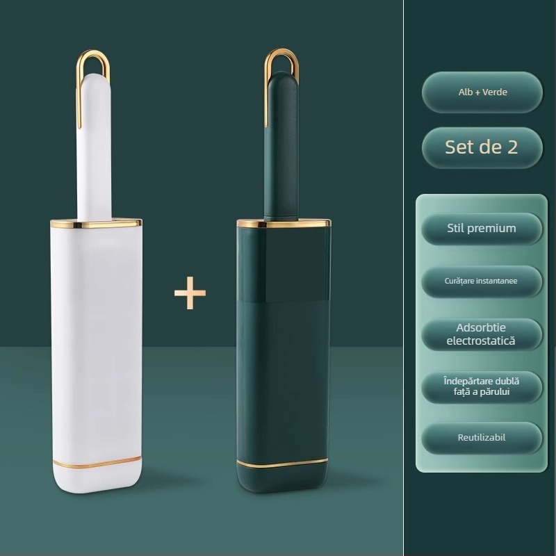 Perie electrostatică de îndepărtare a părului cu capac — plastic, stil modern minimalist, lansare primăvara 2021, pentru haine, lenjerie de pat și păr de animale