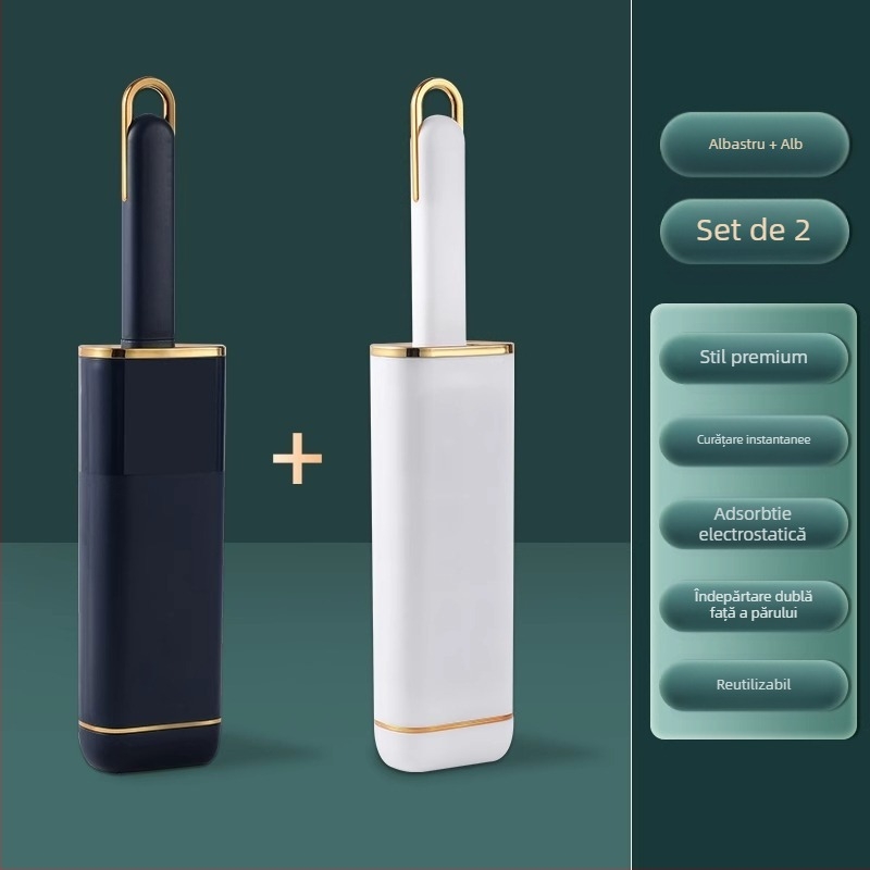 Perie electrostatică de îndepărtare a părului cu capac — plastic, stil modern minimalist, lansare primăvara 2021, pentru haine, lenjerie de pat și păr de animale