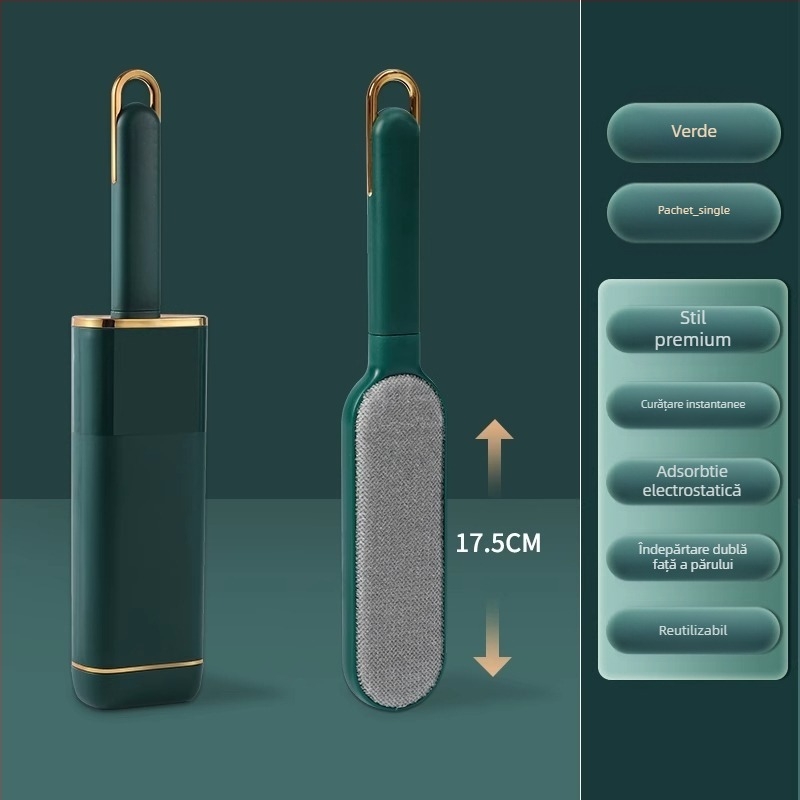 Perie electrostatică de îndepărtare a părului cu capac — plastic, stil modern minimalist, lansare primăvara 2021, pentru haine, lenjerie de pat și păr de animale