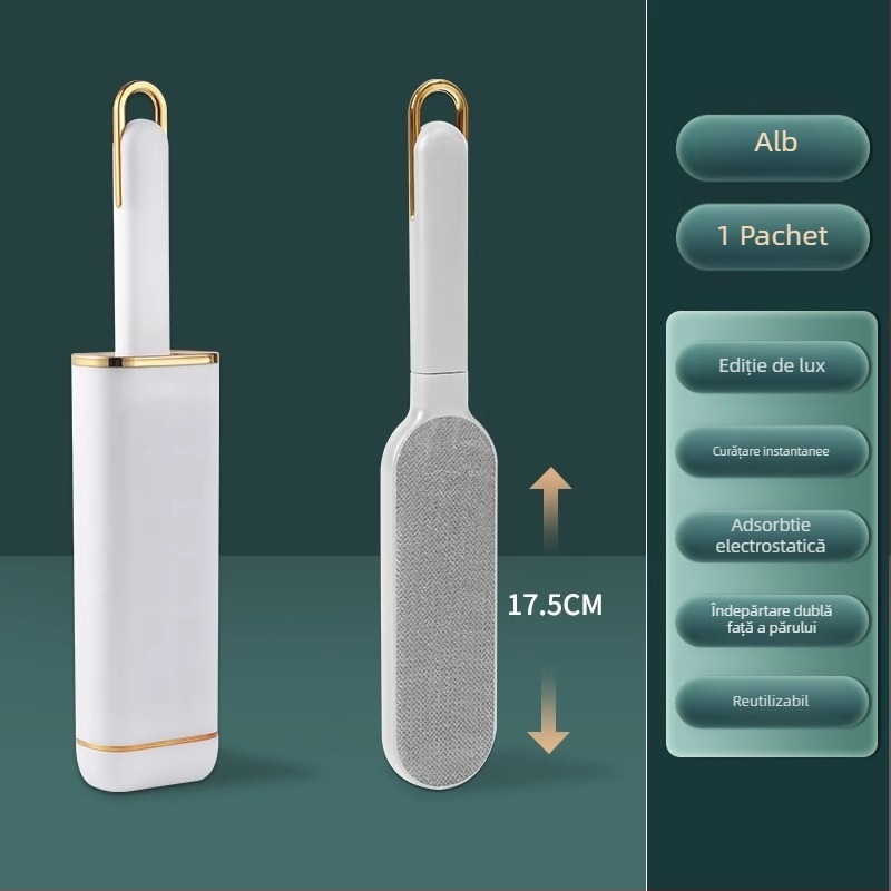 Perie electrostatică de îndepărtare a părului cu capac — plastic, stil modern minimalist, lansare primăvara 2021, pentru haine, lenjerie de pat și păr de animale