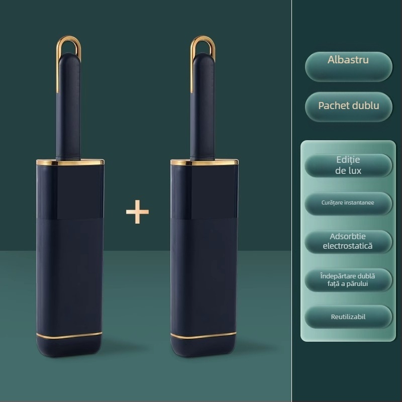 Perie electrostatică de îndepărtare a părului cu capac — plastic, stil modern minimalist, lansare primăvara 2021, pentru haine, lenjerie de pat și păr de animale