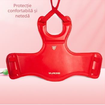 Set protecții Sanda pentru adulți, antrenament de box — protecții cap, piept, picioare și umeri; Material: poliester; Zone de protecție: gambă, umăr, gleznă, genunchi; Cod produs: ZJ-1016