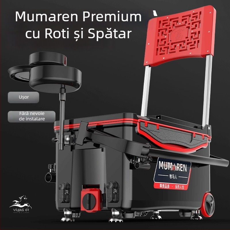 Cutie de pescuit Wrangler, set complet, capacitate 25–32 L, ușoară, din plastic, izolată