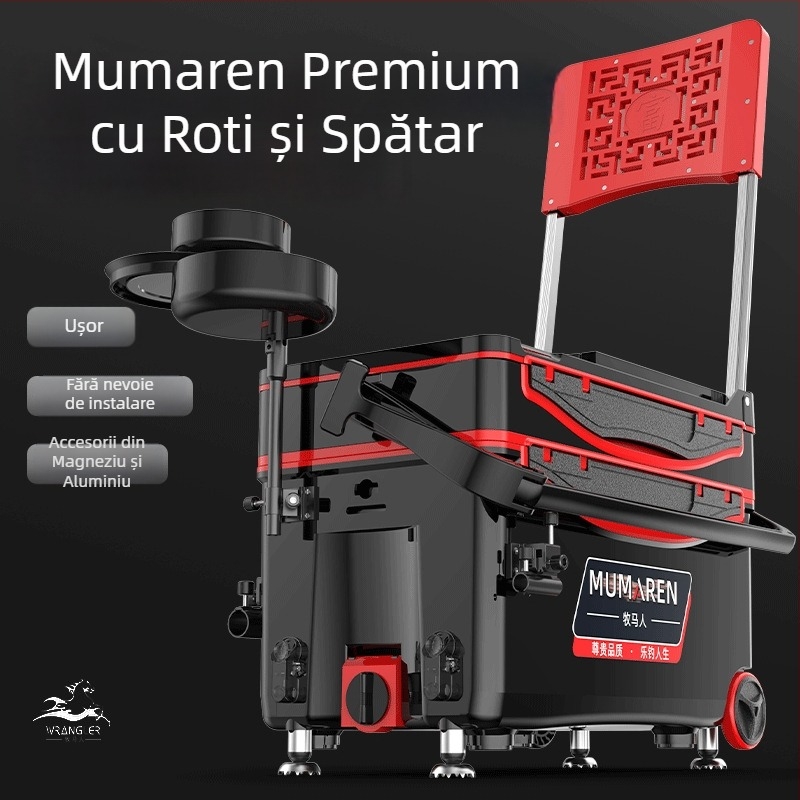 Cutie de pescuit Wrangler, set complet, capacitate 25–32 L, ușoară, din plastic, izolată