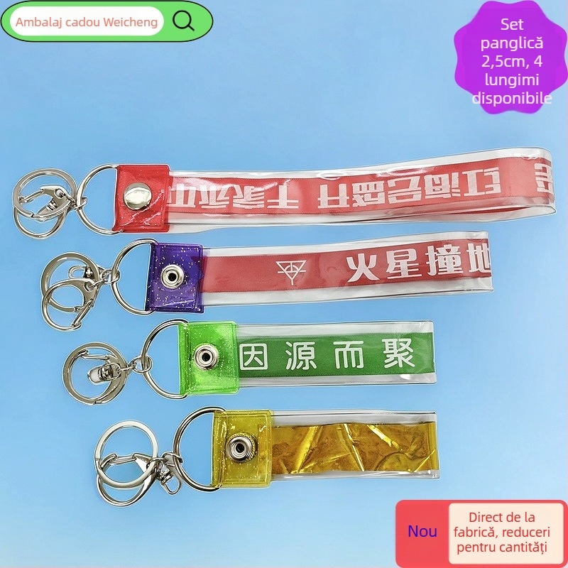 Set PVC pentru panglici de concert – husă protectoare din plastic, personalizabilă, pentru suveniruri ale fanilor și breloc