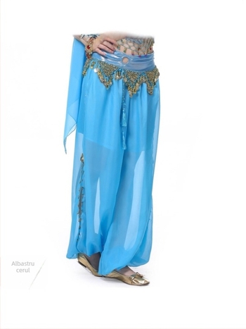 Pantaloni pentru belly dance cu broderie, țesătură chiffon, amestec nylon 50–70% și 30–50%, lansare vară 2025, stil elegant, street-style