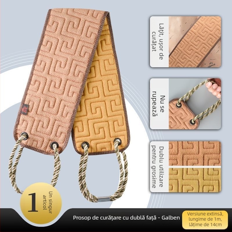 Prosop de baie pentru bărbați cu mănușă de frecare a spatelui, exfoliant, din viscoză, utilizare generală