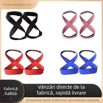 Protecție pentru încheietură în formă de 8 pentru fitness, protecție antiderapantă a palmei, curea de prindere pentru tracțiuni, material poliester-fibră neopren, potrivit pentru exerciții de fitness, ambalaj 150 bucăți
