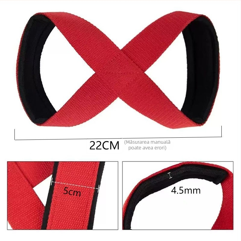 Protecție pentru încheietură în formă de 8 pentru fitness, protecție antiderapantă a palmei, curea de prindere pentru tracțiuni, material poliester-fibră neopren, potrivit pentru exerciții de fitness, ambalaj 150 bucăți