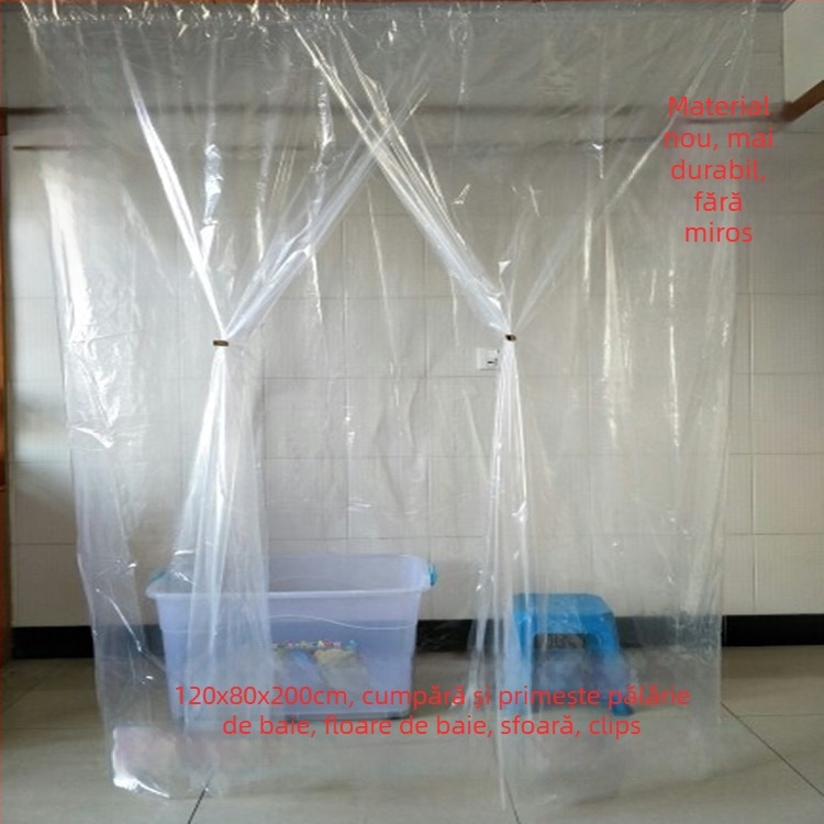 Cort de baie pentru adulți, izolat pentru iarnă, din plastic dreptunghiular