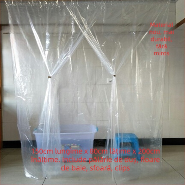 Cort de baie pentru adulți, izolat pentru iarnă, din plastic dreptunghiular