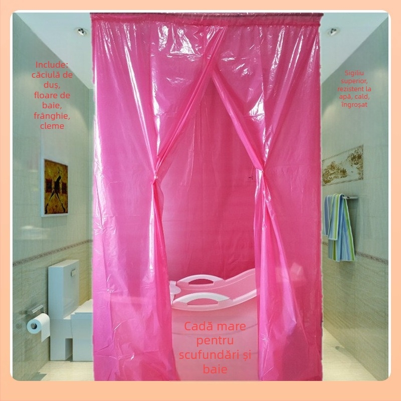 Cort de baie pentru adulți, izolat pentru iarnă, din plastic dreptunghiular