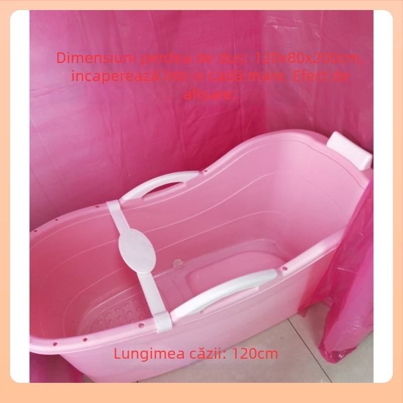 Cort de baie pentru adulți, izolat pentru iarnă, din plastic dreptunghiular