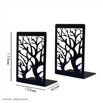 Suport metal pentru cărți și set de birou, model xj-3652, marcă Hundred Chop; greutate netă a perechii 708 g; cutie interioară 260x150x150 mm