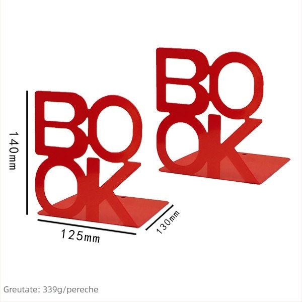 Suport metal pentru cărți și set de birou, model xj-3652, marcă Hundred Chop; greutate netă a perechii 708 g; cutie interioară 260x150x150 mm