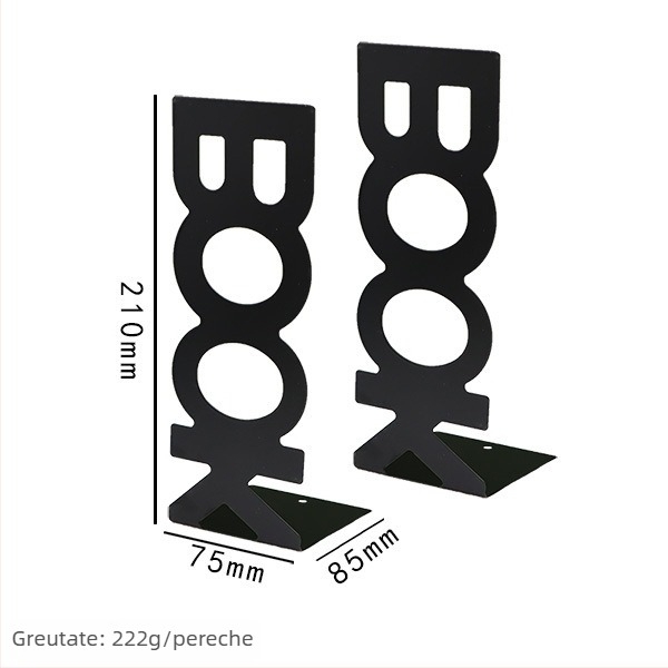 Suport metal pentru cărți și set de birou, model xj-3652, marcă Hundred Chop; greutate netă a perechii 708 g; cutie interioară 260x150x150 mm