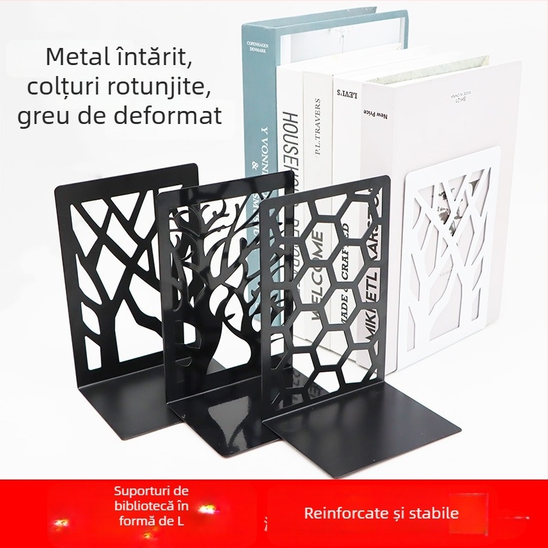 Suport metal pentru cărți și set de birou, model xj-3652, marcă Hundred Chop; greutate netă a perechii 708 g; cutie interioară 260x150x150 mm