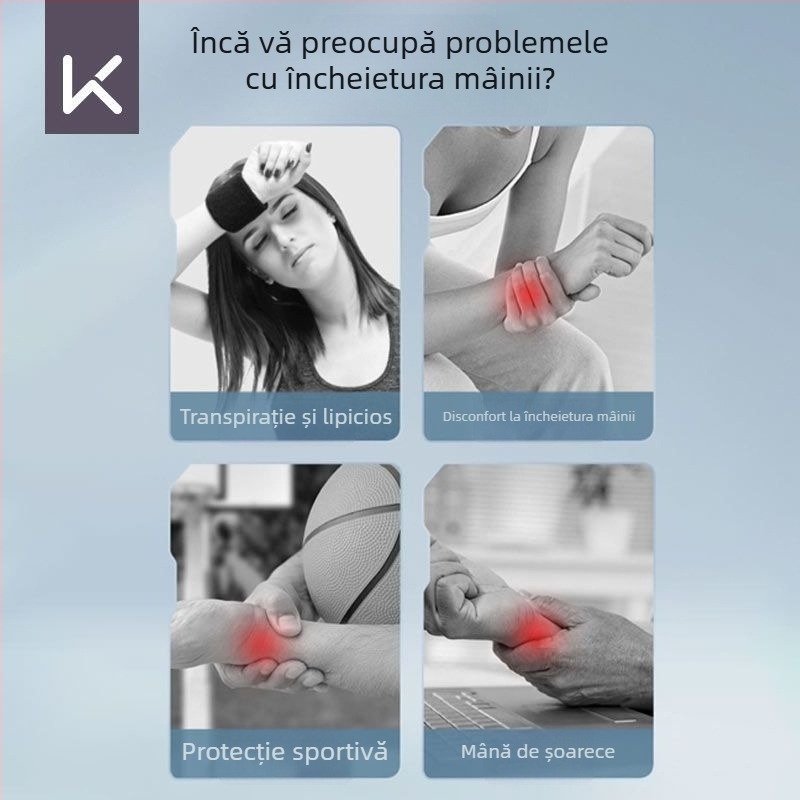 Keep bandă pentru încheietură sport, respirabilă și subțire, care absoarbe transpirația, pentru baschet și badminton, unisex