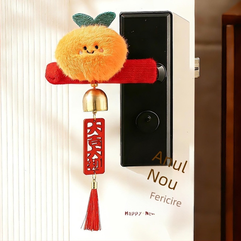 Pandant pentru mânerul ușii de la intrare — pluș, model cartoon, brand Weice, pentru Ziua Chineză a Îndrăgostiților