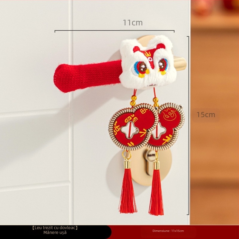 Pandant pentru mânerul ușii de la intrare — pluș, model cartoon, brand Weice, pentru Ziua Chineză a Îndrăgostiților
