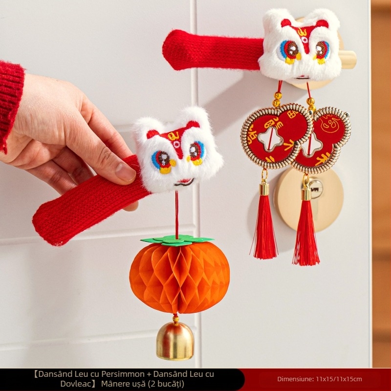 Pandant pentru mânerul ușii de la intrare — pluș, model cartoon, brand Weice, pentru Ziua Chineză a Îndrăgostiților