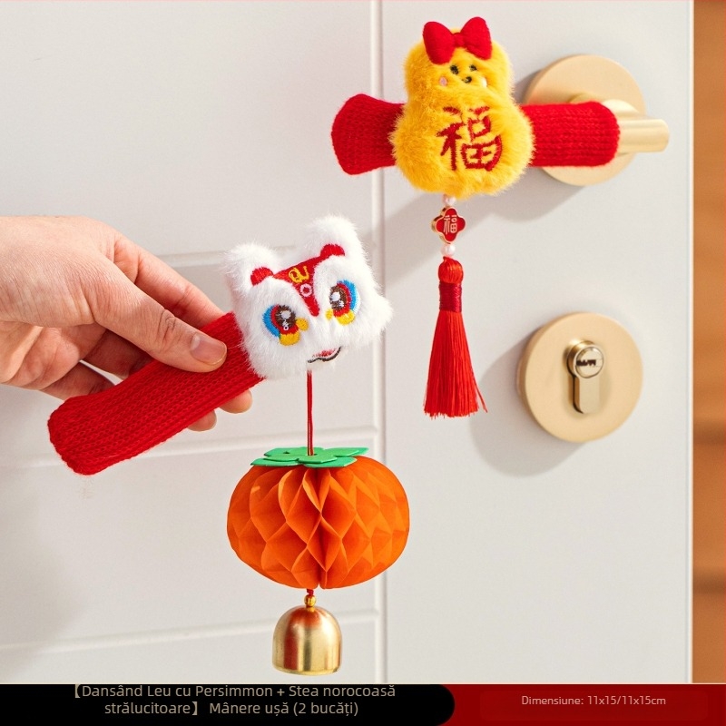 Pandant pentru mânerul ușii de la intrare — pluș, model cartoon, brand Weice, pentru Ziua Chineză a Îndrăgostiților