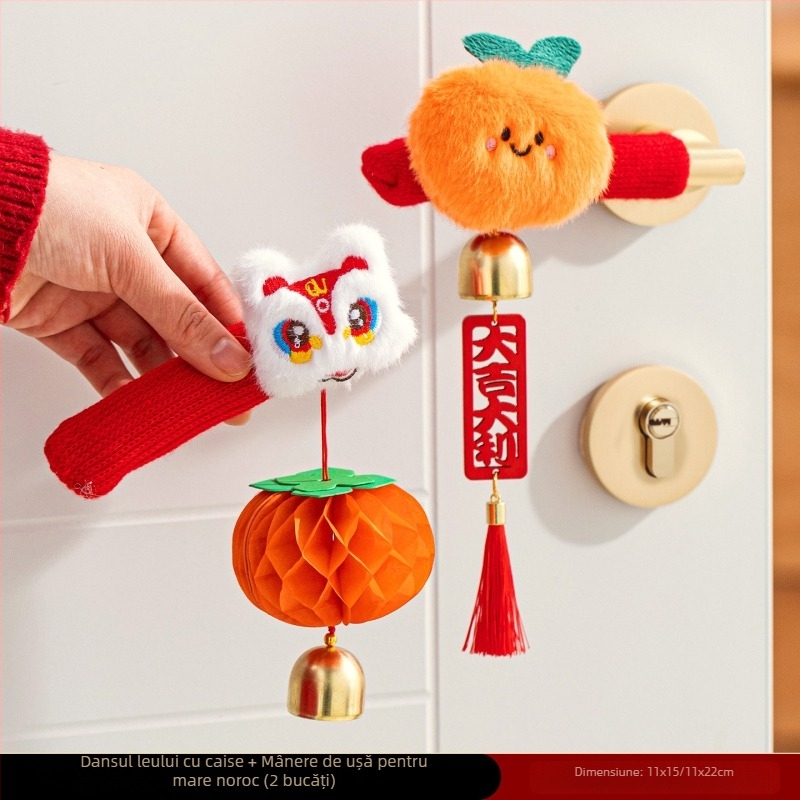 Pandant pentru mânerul ușii de la intrare — pluș, model cartoon, brand Weice, pentru Ziua Chineză a Îndrăgostiților