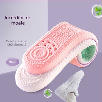 Talpă din memorie cu revenire lentă, respirabile, absorbante la transpirație, anti miros, ușoare și confortabile, design îngroșat pentru creșterea înălțimii.